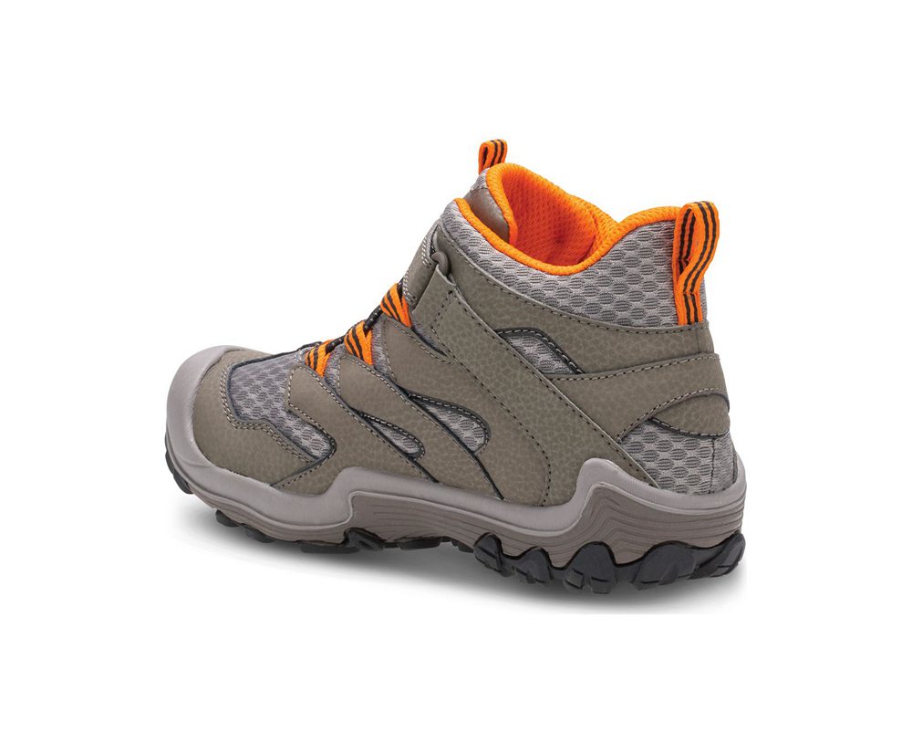 Kozaki Merrell Dziecięce Szare - Chameleon 7 Access Mid A/C Waterproof - 075841-EDX